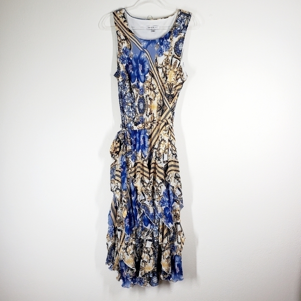 BOBBIE BEE HANDKERCHIEF SLEEVELESS DRESS